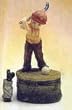 Child Golfing Golf Trinket Box