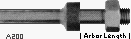 Whiteside A210B Slotting Cutter Arbor - Shank 1/2 - OAL: 2 3/8