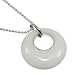 Silver and White Jade Pendant