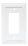 Liberty Hardware 126332 Wood Architectural Single Decorator Wall Plate, White