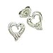 Diamond Heart Earrings in 14K White Gold