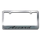 Accord Chrome License Plate Frame with 2 Free Caps 