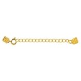 Review   / Beadalon® Suede Cord Ends with Extension Chain - Gold Plated : Pack of 10