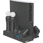 New Dreamgear Power Stand Ps3 Slim Ps3 Move Two Sixaxis Dualshock3 Controllers 4 Additional Ports