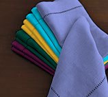 Periwinkle 20x20 Hemstitch Dinner Napkins 1 Dozen