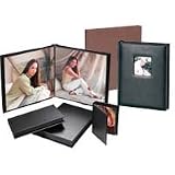 Flora Superior Series, Self Adhesive Album, Black Window Cover with Black Pages, 10 Page Capacity Holds 20 8 x 8 Photos.