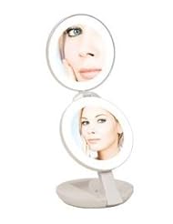 Zadro Next Generation LED Lighted Travel Mirror, Taupe Finish, 10X-1X