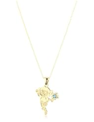 Nickelodeon "Dora" Girls Gold Over Sterling Silver December Birthstone Pendant Necklace