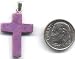 Sugilite Howlite Cross Pendant