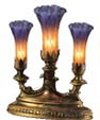 Meyda Tiffany 3 Light Mantelabra Amber/Purple 17680