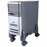 Kantek Mobile CPU Stand - System cabinet tower stand - black