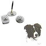 Border Collie Desk Set, Porcelain by Rosalinde