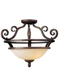 Manor 2 Light Semi Flush Mount - Bronze