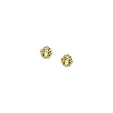 14K Yellow Gold 3 MM Peridot Children's Earring Studs