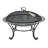Asia Direct - AD112-S - Round Outdoor Fire Pit - Stainless Steel - 30 in.