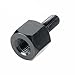 Emgo Universal Mirror Adapters - 8mm Male to 10mm Female/Black