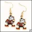 Cleveland Browns Brownie Elf Dangle Earrings
