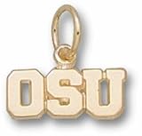 Oregon State Beavers 3/16 OSU Charm - 10KT Gold Jewelry