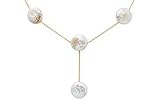 10-11mm Cultured Freshwater Pearl 14K Yellow Gold Necklace