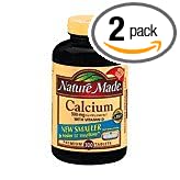 Nature Made Calcium Tablets with Vitamin D, 500 mg, 300-Count Bottles (Pack of 2)