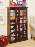 Beautiful Espresso finish Solid Wood CD/DVD Cabinet