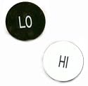 Trademark Hi-lo Dealer Button Dealer Button, Black/white