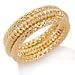 14K Diamond-Cut 3-Row Band Ring