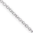 Sterling Silver 2mm Rolo Chain Necklace - 18 Inch - Lobster Claw