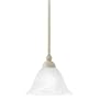 Thomas Lighting SL8241-60 Cambridge - One Light Pendant, Chardonnay Finish with Alabaster Glass