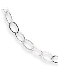 Sterling Silver Fancy Link Necklace QH1152-18"