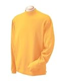 Unisex Sueded Cotton Jersey Mock Turtleneck Shirt