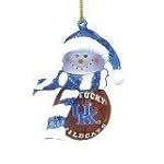 Duke Striped Acrylic Basketball Snowman Ornament (Set of 4)