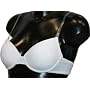 Unpadded Underwired Microfibre Bra with Clear Straps White