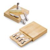 Picnic Time Festiva Square Cutting Board With Drawer