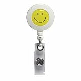 BAU68808 Reel, ID Card, Smiley Face, With Clip, Extends 30".