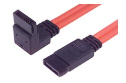 Serial ATA Cable, Straight/Right Angle, 0.5m