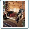 Rustic Natural Cedar PORCH SWING WITH CHAIN KIT - 26C