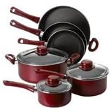 Bialetti Fusion 9-Piece Cookware Set, Burgundy