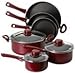 Bialetti Fusion 9-Piece Cookware Set, Burgundy