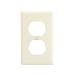 Leviton 020-86003-000 1-Gang Duplex Receptacle Wallplate, Ivory