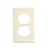 Leviton 020-86003-000 1-Gang Duplex Receptacle Wallplate, Ivory
