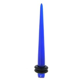 6 Gauge Blue UV Acrylic Straight Taper
