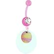 Bioplast Pink Delicate Disc Dangle Belly Ring