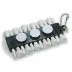 GOGO Black Tee Holder w/ Ball Marker and Tee's (Price/ 1 set), Golf Accessories