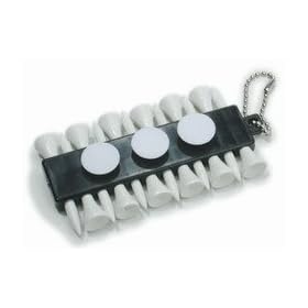Click here to buy GOGO™ Golf Black Tee Holder w Ball Marker and Tee's (Price 1 set), Golf Accessories.