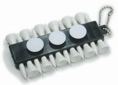 GOGO™ Golf Tee Black Holder with Ball Marker and Tees (Price / 1 set), Golf Gift Ideas
