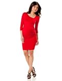 A Pea in the Pod Collection: Catharine Malandrino 3/4 Sleeve Shirring Detail Maternity Dress