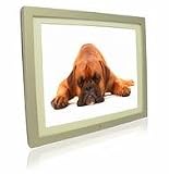 Electronics : PICTOREA 15 INCH PICTOREA PRO DIGITAL PHOTO FRAME (SILVER WOOD) MP3/MOVIES & JPEG REMOTE