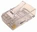 Connector, Cat6, 25pk, 2-Piece assembly, RJ45 8P8C, For Solid or Stranded Wire