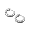 Sterling Silver Huggie Hoop Earrings - 12mm x 3mm